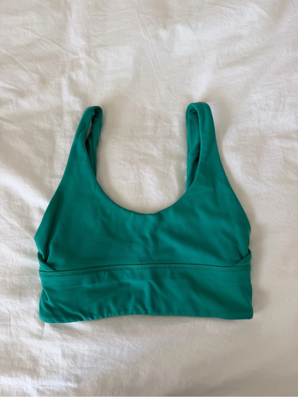 Lululemon Green Scoop Neck Sports Bra